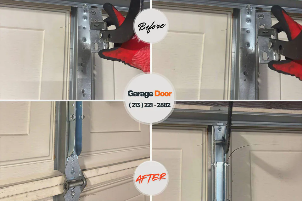 Before and after: garage door repair Baxter Village, SC